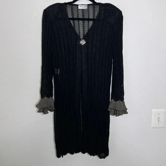 Stizzoli vintage embellished small cardigan with shoulder pads - Picture 2 of 6